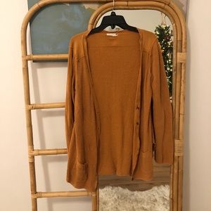 MAISON JULES Mustard Yellow/Orange Cardigan